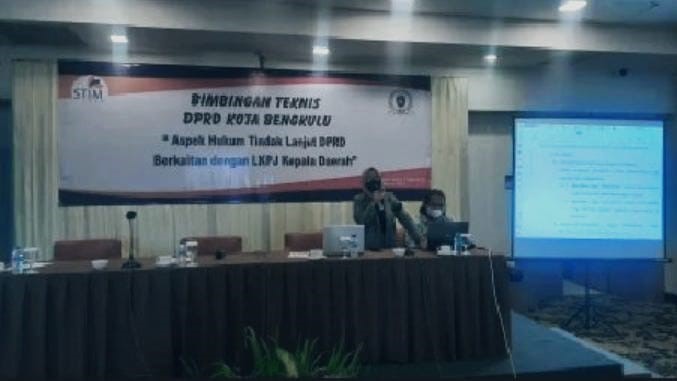 Dosen Prodi Hukum UNIMUGO Menjadi pembicara dalam Bimbingan Teknis DPRD Kabupaten Bengkulu