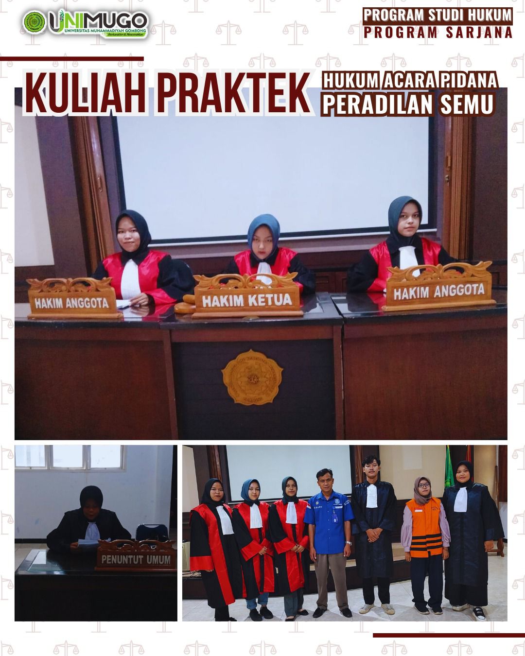 Praktek Peradilan Semu adalah bagian dari mata kuliah “Hukum Acara Pidana”